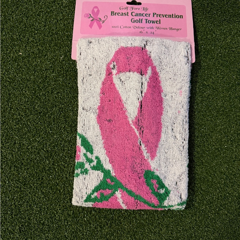 Pink Ribbon Golf Towel